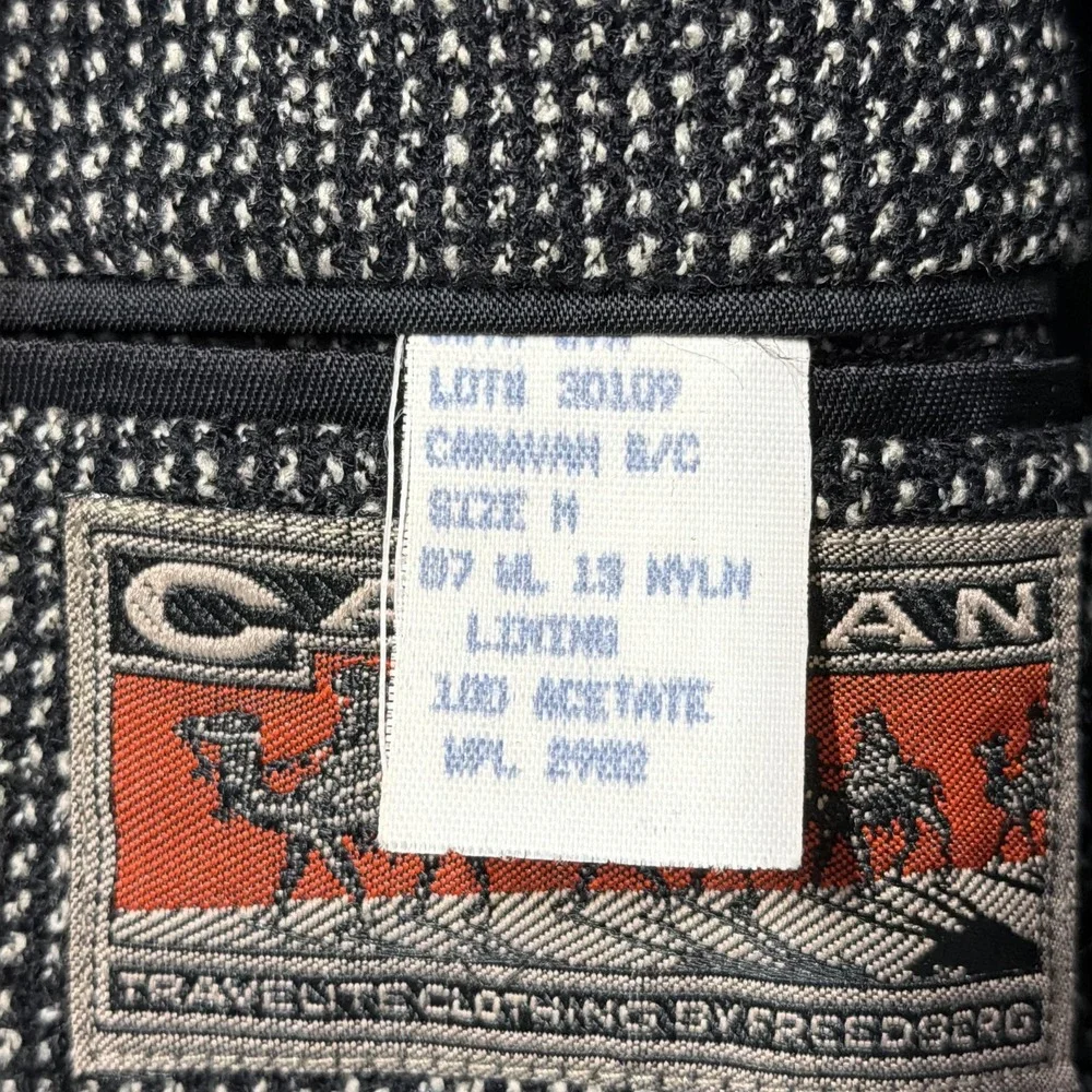 Vintage Caravan Sport Coat Mens Medium 44 Gray Tweed Wool Jacket Blazer‎